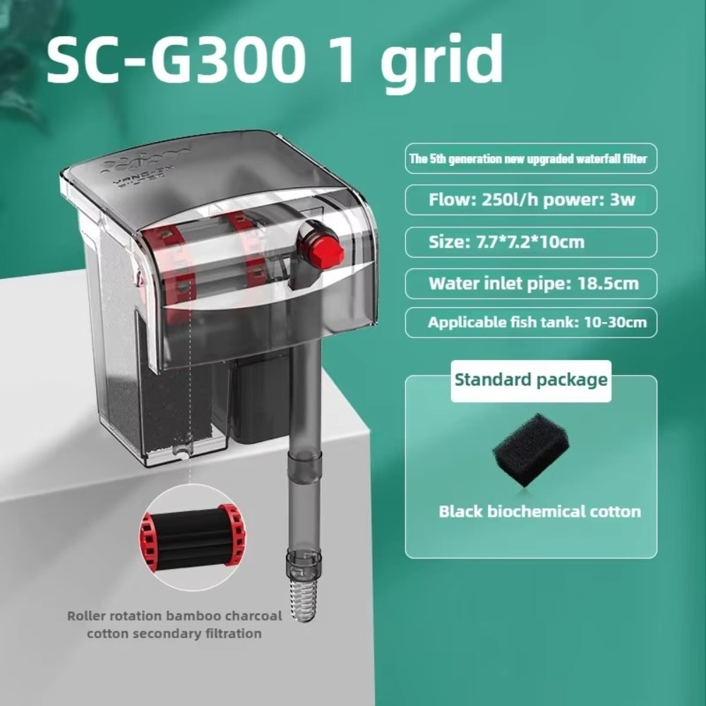 SQUAD Hoạt động im lặng Bộ lọc bể cá Lọc mạnh mẽ 3 trong 1 Bơm lọc nước Bơm tuần hoàn Nhựa Bộ lọc thác nước Sử dụng bể cá - 6