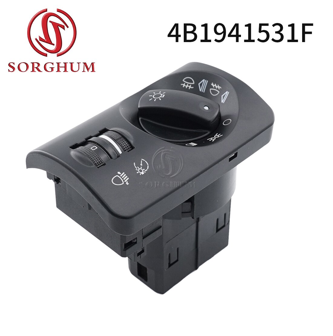 Lúa Miến 4b1941531f phong cách đèn pha đèn sương mù công tắc điều khiển Knob cho Audi A6 S6 C5 3xub Avant ALLROAD 4b1941531f-zc 4b1941531d Bộ Phận & Phụ tùng thiết bị chuyển mạch