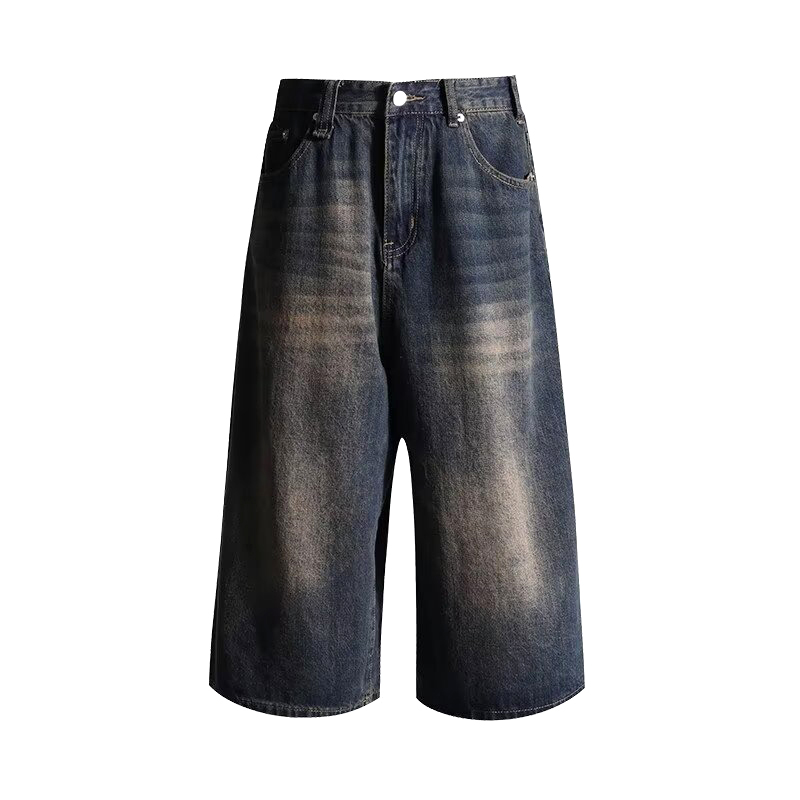 [Oqbt] Y2K Quần bò thùng lửng Quần Quần bò rộng quần legging rộng quần soóc Dài đến đầu gối rộng 202