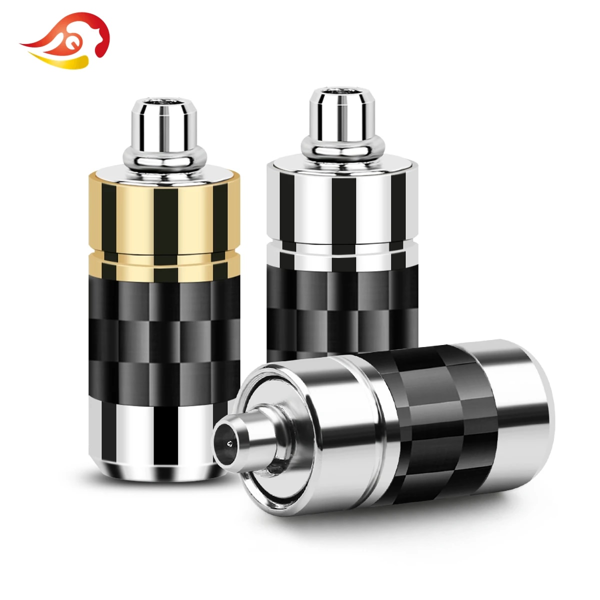 【Worldwide Delivery】 Qyfang Rhodium Plated Beryllium Copper Earphone Plug Carbon Fiber Mmcx Pin Audi