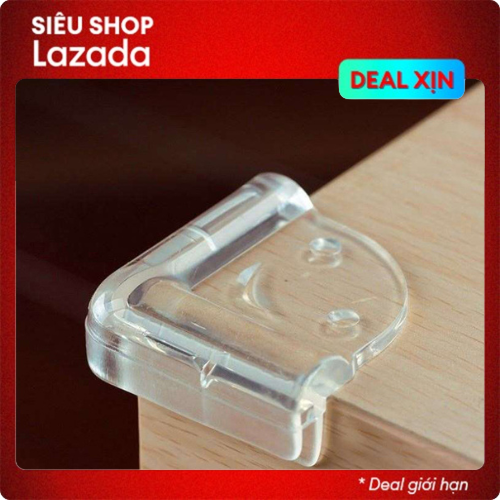 Set 4 bịt góc cạnh bàn silicon bảo vệ an toàn cho bé tặng kèm băng keo