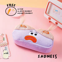 Pencil Case l Kotak Pensil l Tempat Pensil l Kotak Pensil Aesthetic l Pensil Case l Emoji Case Bulu