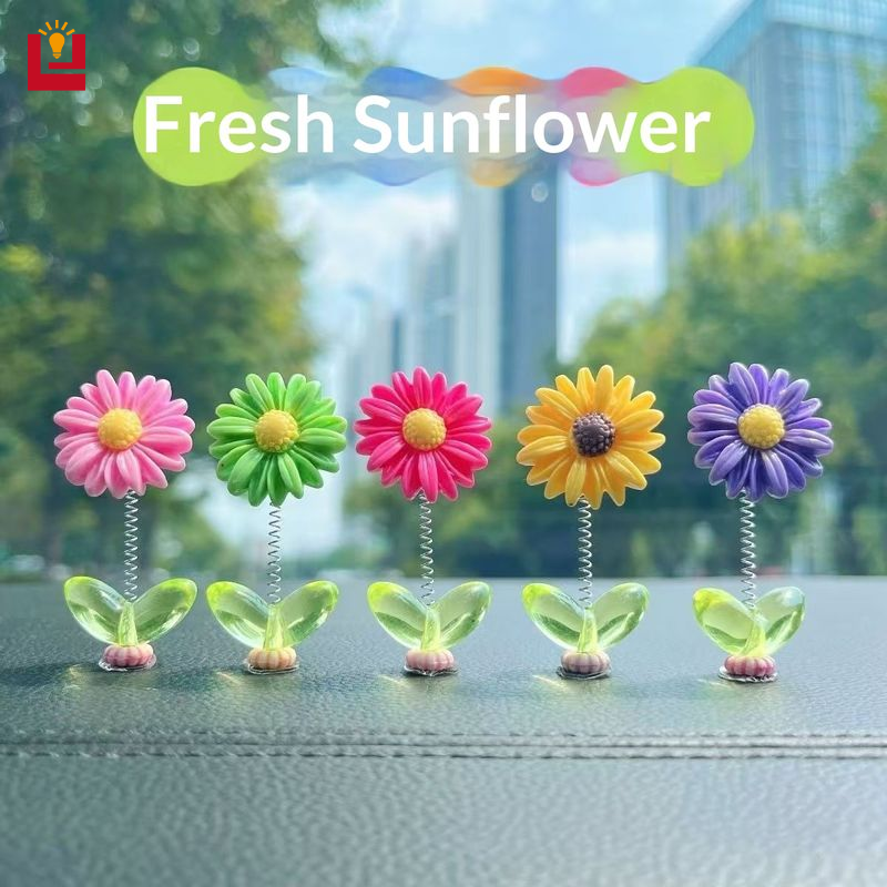 Cute Car Flower Decorative Shaking Flowers for Dashboard and Interior Stylish Accessories ราคา 24 บาท*ส่งฟรี