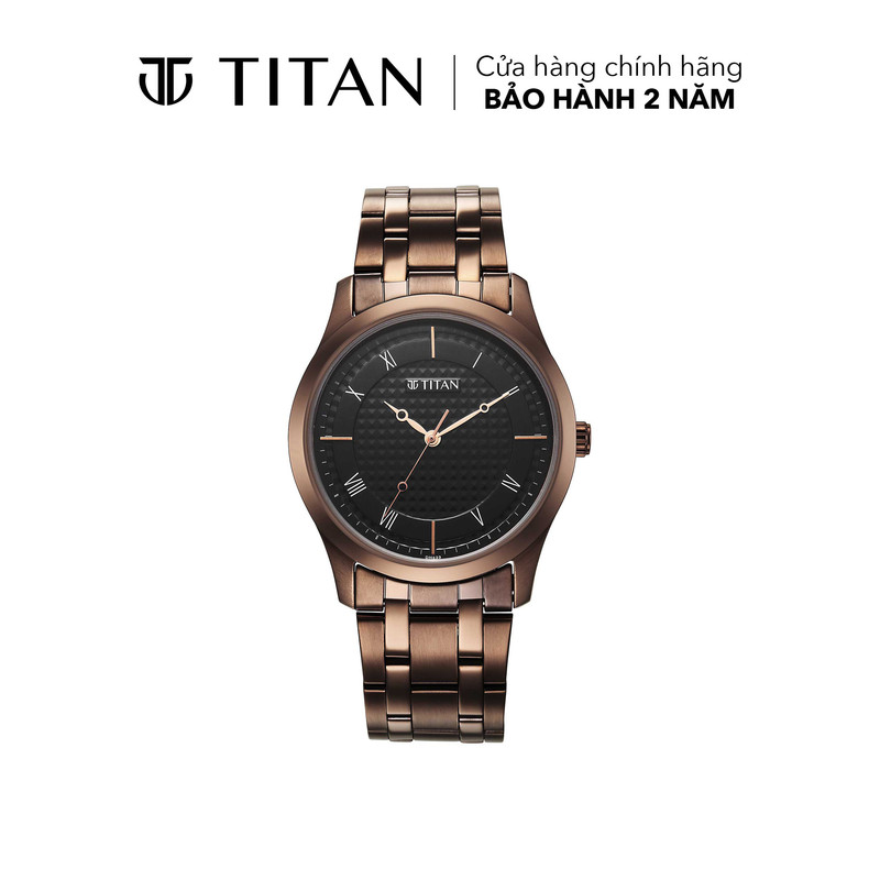  Đồng hồ nam TITAN Karishma Gents Festive '23 dây hợp kim mặt 40MM dây màu nâu 1823QM01 