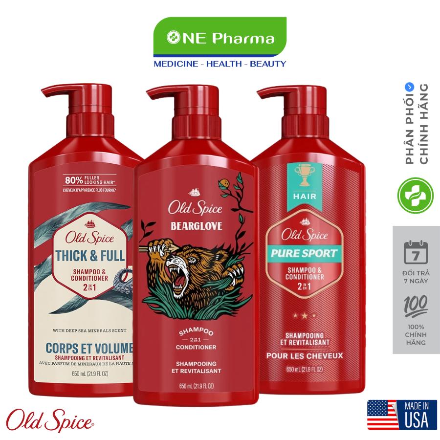Dầu Gội Xả 2in1 Old Spice Shampoo and Conditioner Cho Nam - 650ml