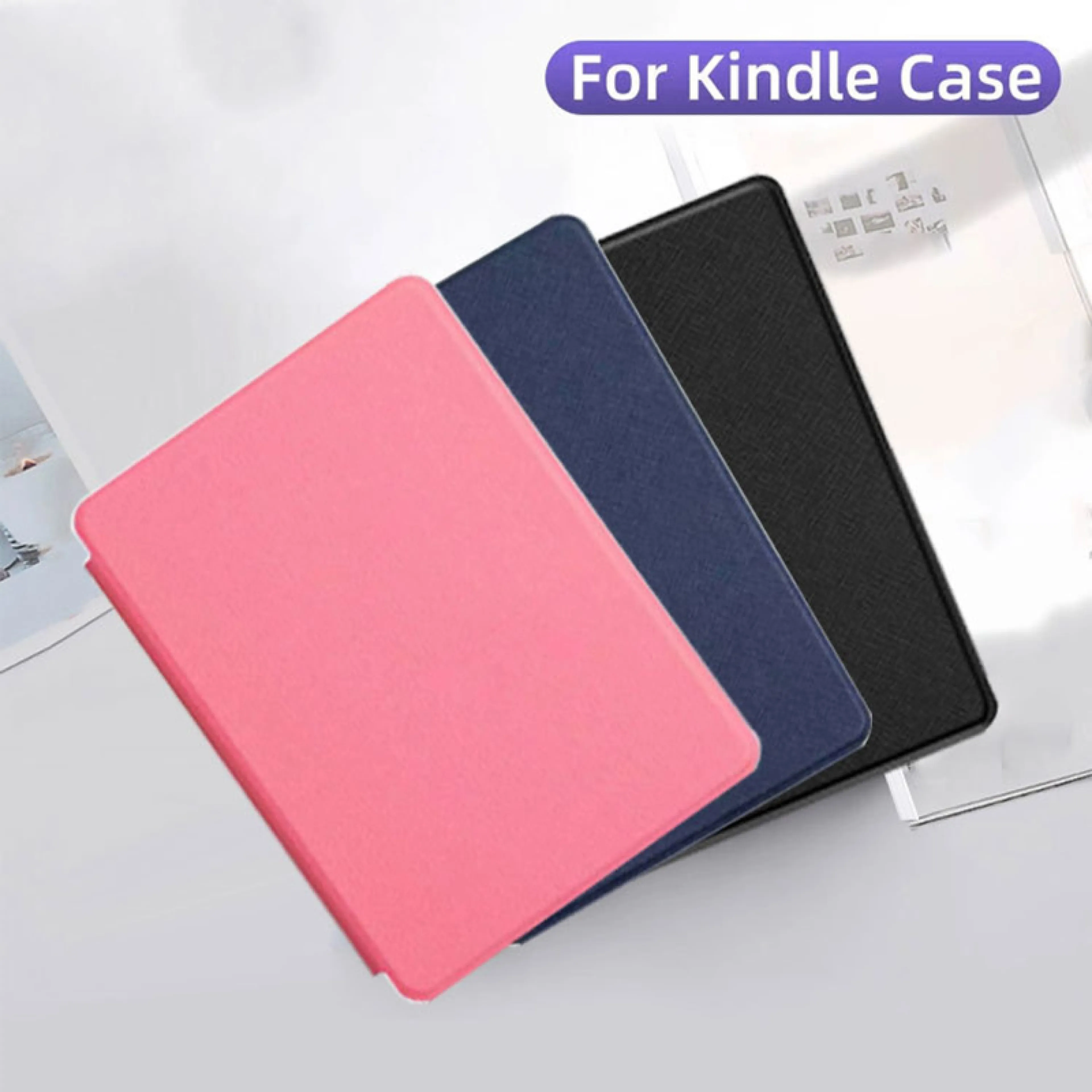 เคส Kindle แบบปกหนังสือ ปิดเปิดอัตโนมัติ กรณีสมาร์ทสําหรับ Kindle Paper white 12th Gen 2024 (7") กระเป๋า Cove Kindle 11th Generation 2022 (6")Kindle 11th Generation 2024(6")