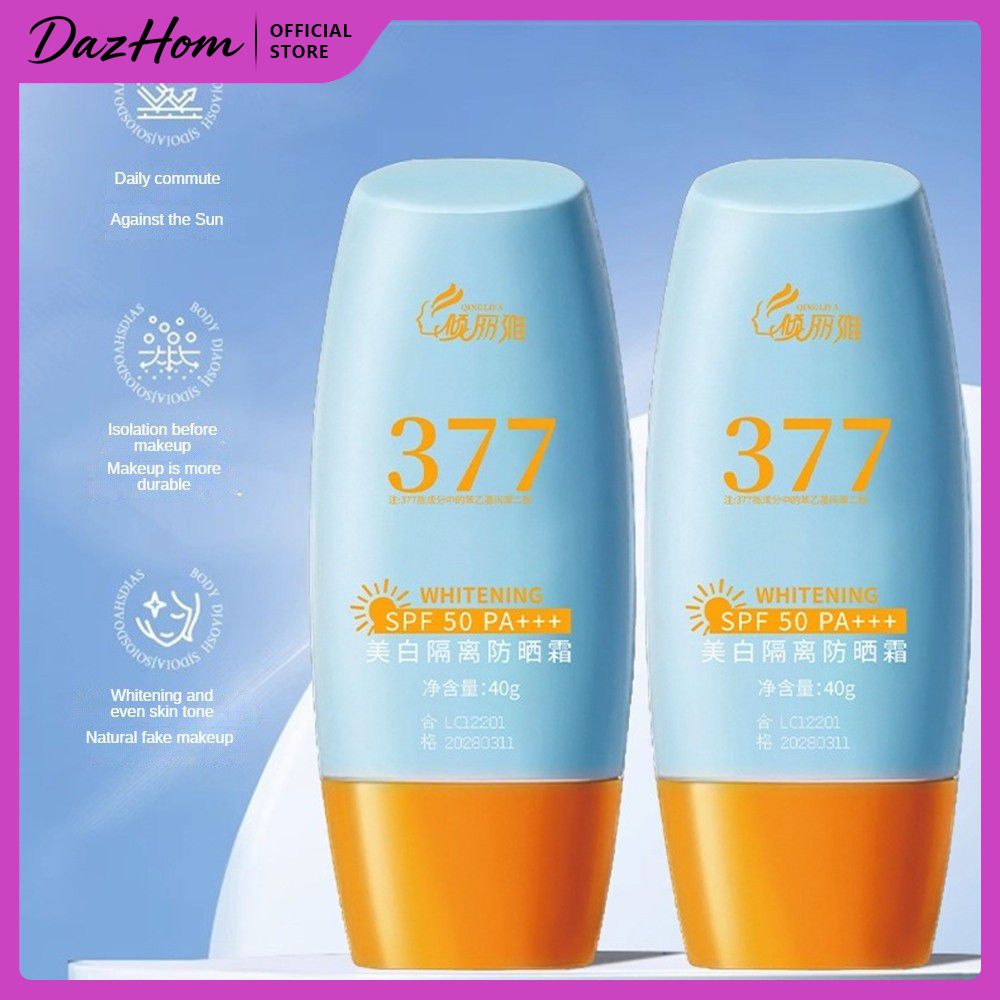 DazHom Qingliya ความชุ่มชื่นในหน้า SPF50+ PA+++ ครีมกันแดดรีเฟรชเอสเซ็นป้องกันสูง ครีมกันแดดอ่อนโยน ครีมกันแดด SPF 50 ป้องกันแสงแดด ครีมกันแดดสำหรับกิจกรรมกลางแจ้ง ป้องกันแสงแดด ช่วยให้ผิวขาว ลดเลือนริ้วรอย สำหรับผิวหน้า ขา และผิวก
