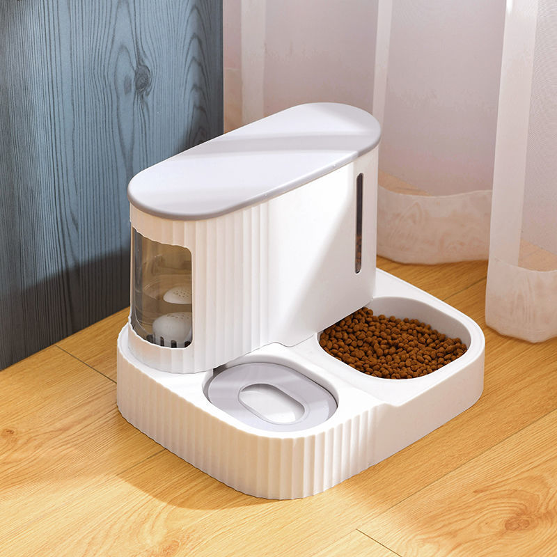 Mèo Bộ nạp tự động kép uống đồ để nước uống thức ăn cho mèo chống lật chó bát đựng cơm Phụ kiện cho thú cưng bộ nạp tự động S