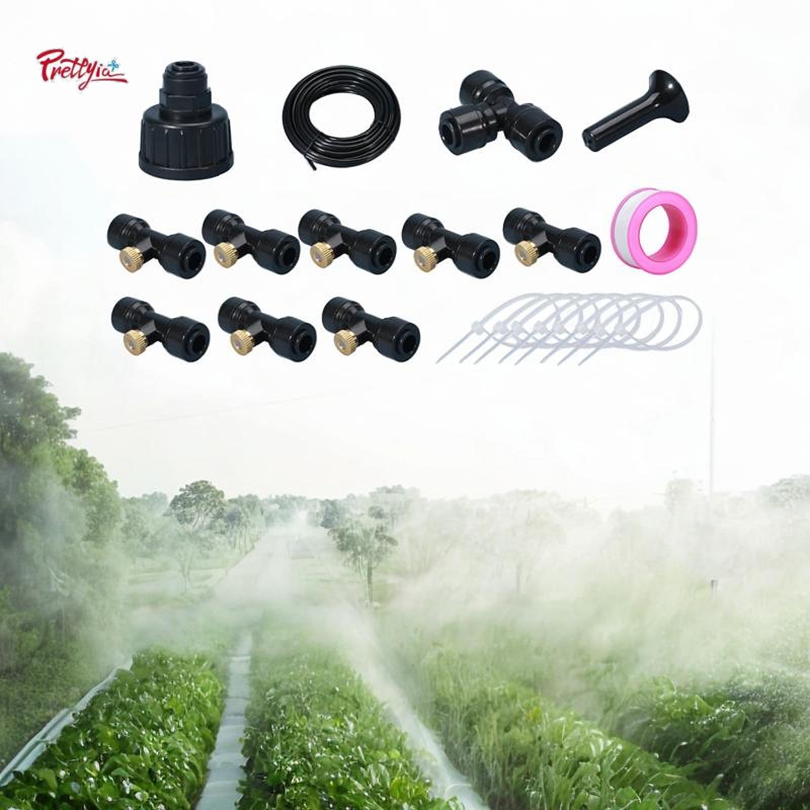 Prettyia Patio Water Misters for Cooling Adjustable Spray DIY Water Misters for Outdoor Backyard Lawn Livestock Farms Road Builings ราคา 217 บาท*ส่งฟรี