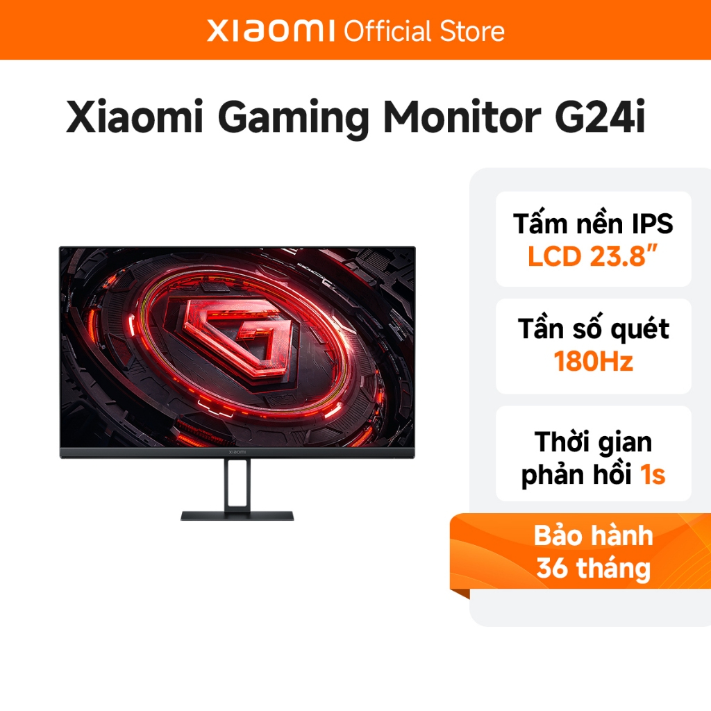 Màn Hình Máy Tính PC Xiaomi Gaming Monitor G24i 23.8" Tấm Nền LCD IPS-Tần Số Quét 180Hz