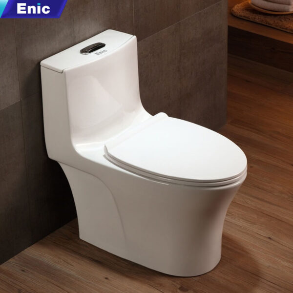 Bồn cầu Enic N02- Lưng cao Lưng cong - trắng