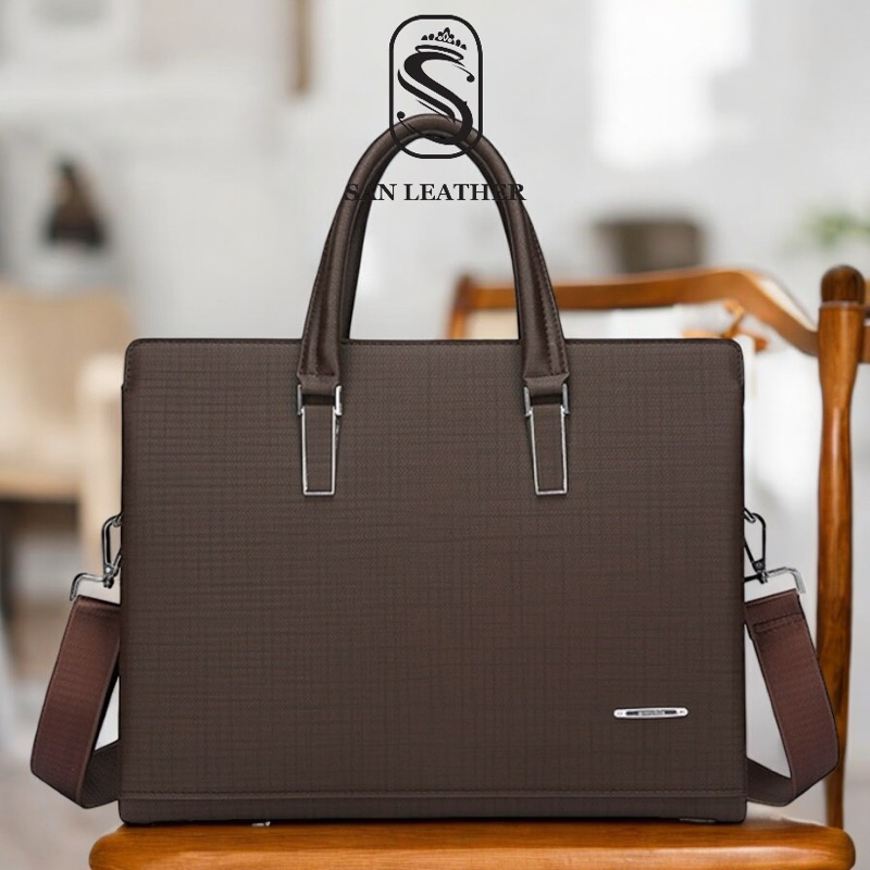 Túi Xách Da Công Sở SanLeather S9066.Cặp Da Laptop Cao Cấp.
