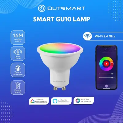 🇸🇬Outsmart WIFI GU10 5W Light Bulb Spotlight Lamp RGBWC LED Bulb Google Home