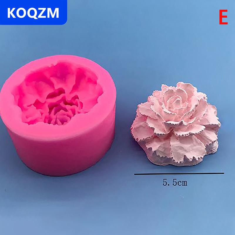 [COD] KOQZM Silicone bánh khuôn sô cô la xà phòng làm công cụ nến khuôn dập nổi hoa nở hương liệu kẹo handmade trang trí đám cưới