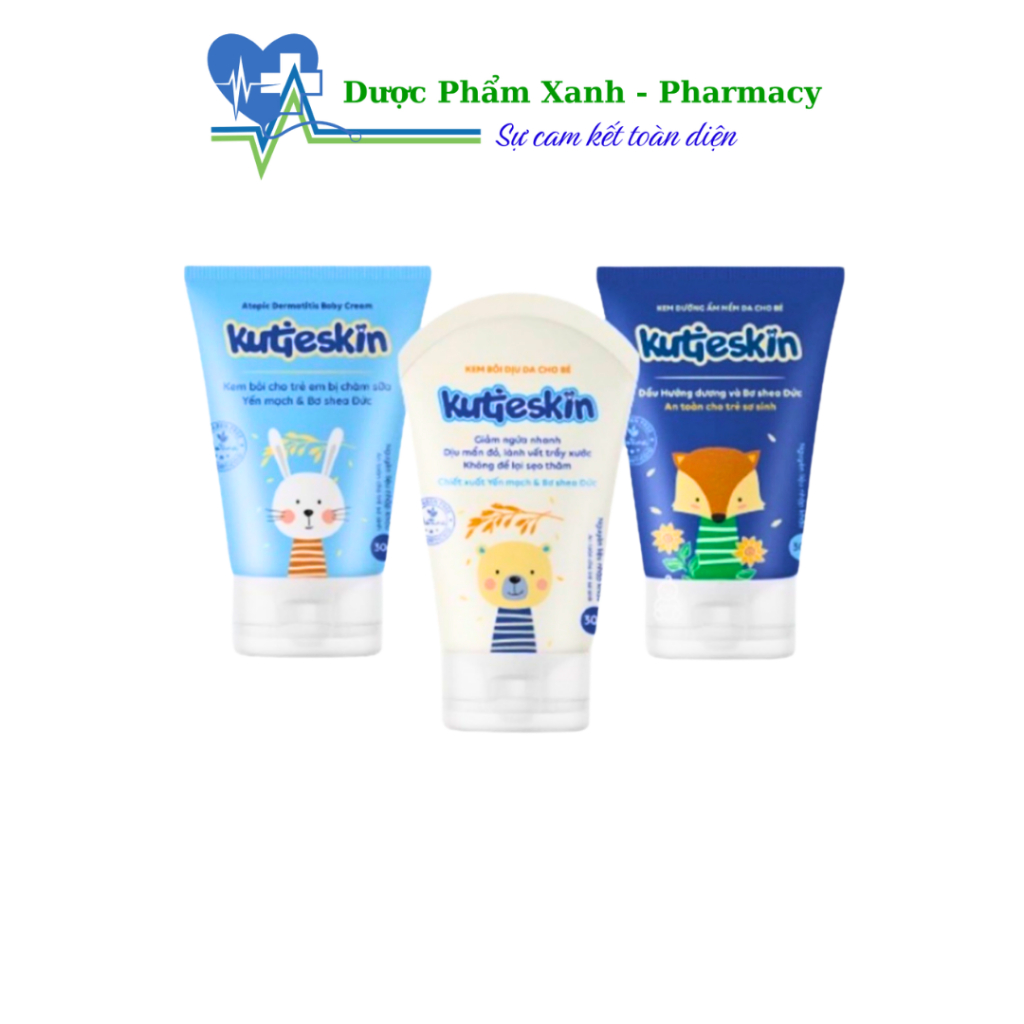 Bộ sản phẩm KUTIESKIN cho bé (dưỡng ẩm/ chàm sữa/ ngứa, hăm)