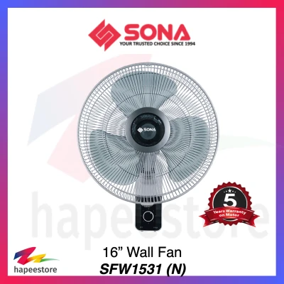 Sona 16 Inch Wall Fan - SFW1531N SFW 1531N (5 Years Warranty On Motor)
