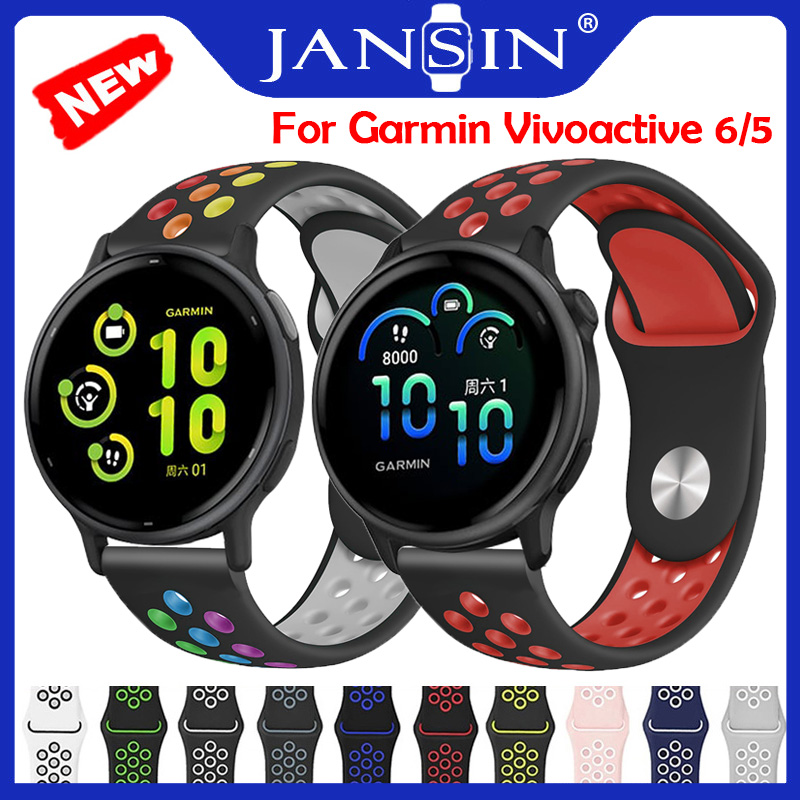 สายซิลิโคนระบายอากาศ สําหรับ Garmin Vivoactive 6 5 อุปกรณ์เสริมสายรัดข้อมือสมาร์ทวอทช์ สําหรับ Garmin Vivoactive 5 6 ราคา 119 บาท*ส่งฟรี