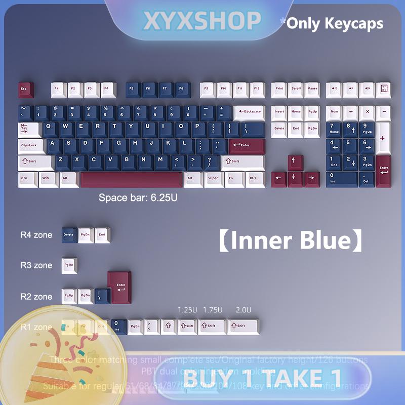 XYX 126 Phím Đôi Bắn Keycap Pbt Anh Đào Trò Chơi Cơ Khí Bàn Phím Cho MX Chuyển Đổi Keycap Gmk67 Gmk8