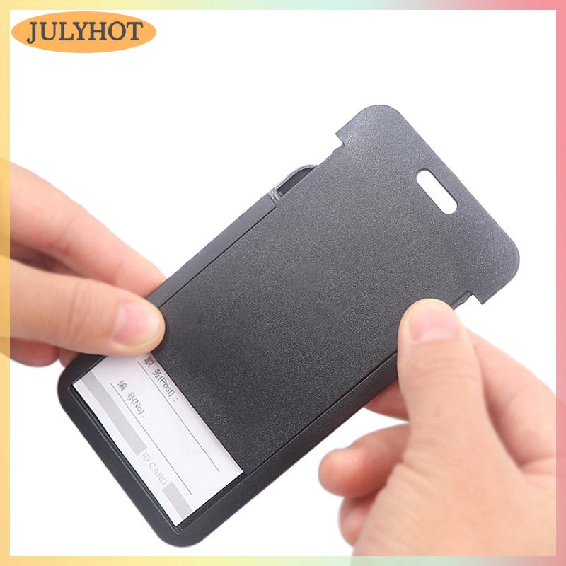 JULYHOT Phong Cách Đơn Giản Chủ Thẻ Tài Liệu Cho Phụ Nữ Người Đàn Ông Chất Lượng Cao Có Thể Thu Vào Trượt Bìa Chủ Thẻ Xe Buýt Thẻ ID Chủ Thẻ