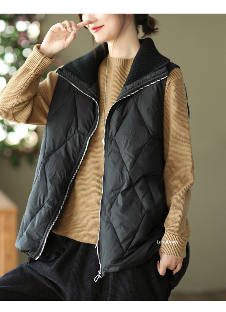 Lagabogy 2023 New Women Puffer Jacket Casual Style Winter 90