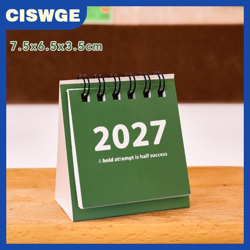 CISWGE 2027 Monthly Desk Calendar Vintage Minimalist Style with Memo Notes for Home Office Family Event Reminder Use