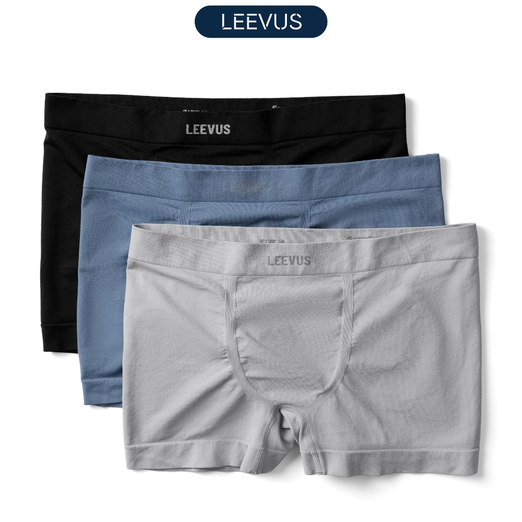 we waw Combo 3 quần lót nam boxer & trunks, chất liệu Bamboo thoáng mát, kháng khuẩn BOXER LEEVUS we