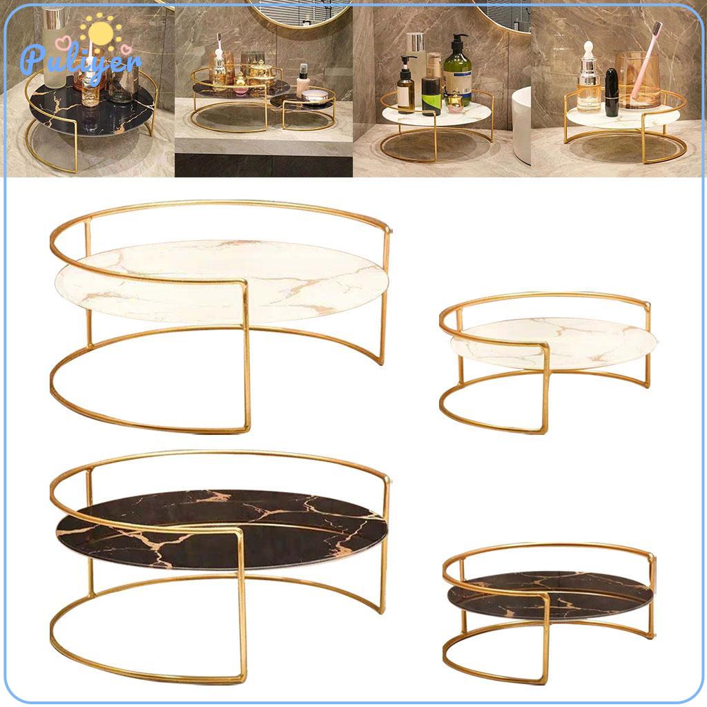 Desktop Cosmetic Organizer Cake Cupcakes Serving Holder Makeup Jewelry Rings Display Stand Bathroom Living Room Iron Storage Rack Shelf ราคา 676 บาท*ส่งฟรี