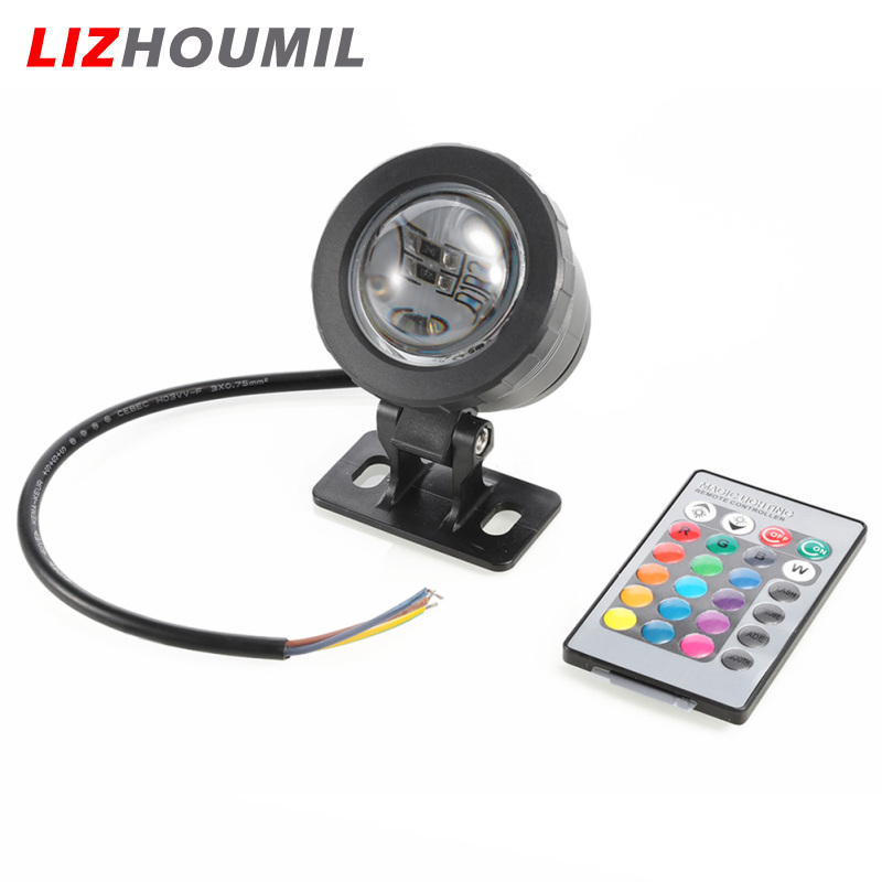 Lizhoumil 5 W 12V IP65 đèn LED RGB chống nước đèn dưới nước Với Điều Khiển Từ Xa Cho Hồ Bơi đài phun nước trong ao Hồ Cá