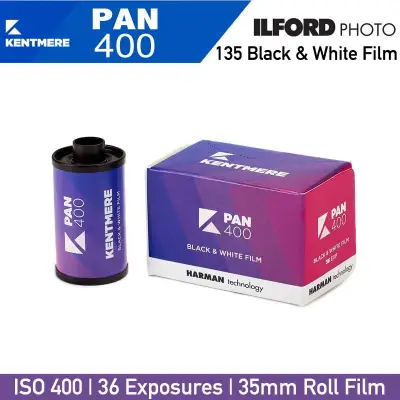 ILFORD Kentmere PAN 400 Black & White 35mm Roll Film 36 Exposures