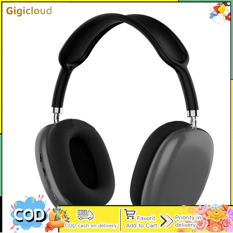P9 Wireless Headset On-Ear Stereo Earphones Noise Cancelling Ear Buds With Mic For Cell Phone Computer Laptop Sports ราคา 235 บาท*ส่งฟรี
