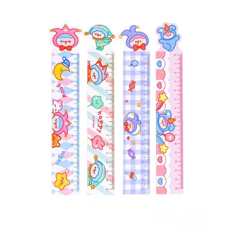 Fleksibel Lentur Cute Ruler/Penggaris Magnet Karakter Lucu - Qiqi Treasure