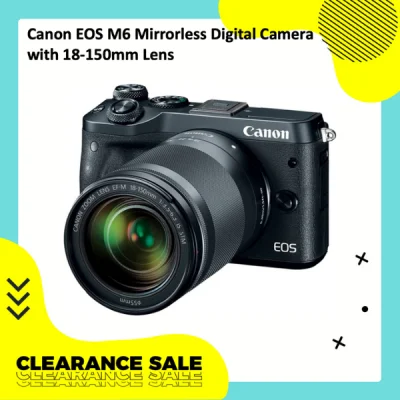 (Clearance Sales) Canon EOS M6 Mirrorless Digital Camera with 18-150mm Lens