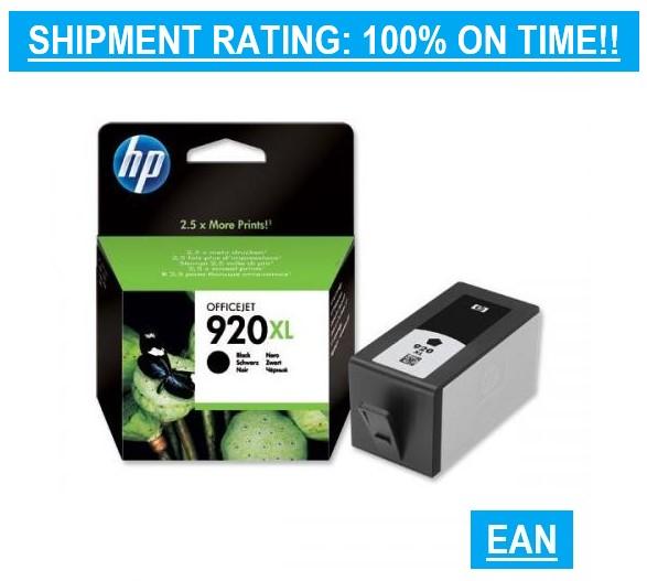 HP 920XL / HP920XL / HP 920 XL / 920 / HP / HIGH YIELD / BLACK FOR HP Officejet 7500A / HP Officejet 7000 Wide Format Printer / HP Officejet 6000