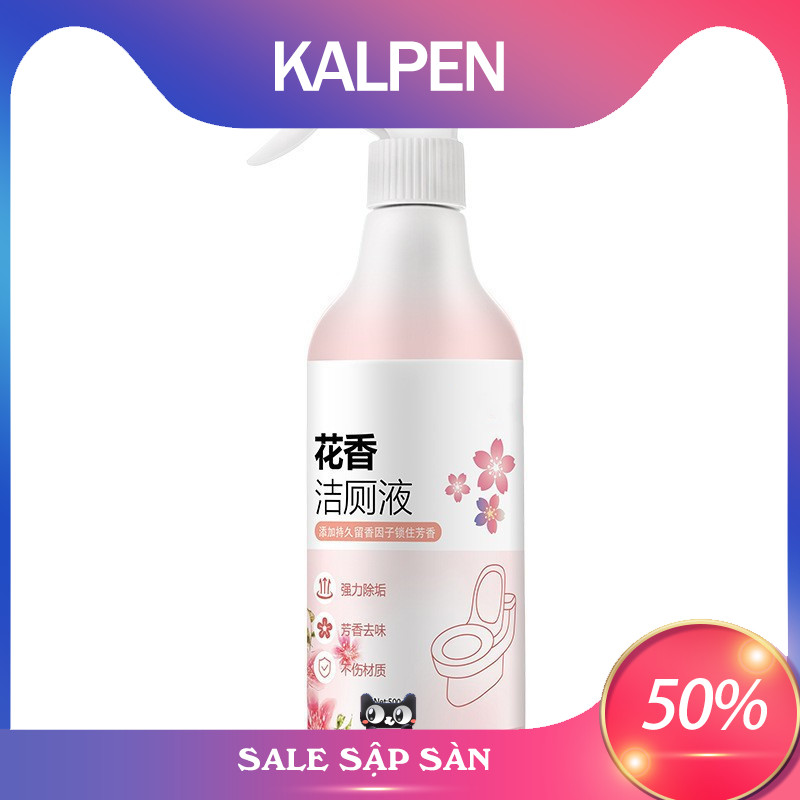 Chai xịt tẩy rửa bồn cầu, nhà vệ sinh đa năng siêu sạch hương nước hoa anh đào khử khuẩn 500ml - KALPEN