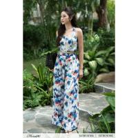 Set bộ áo kiểu buộc dây nơ cổ cùng quần suông rộng xếp ly thanh lịch chất liệu 100% cotton poplin cao cấp SSTBE2076AQ