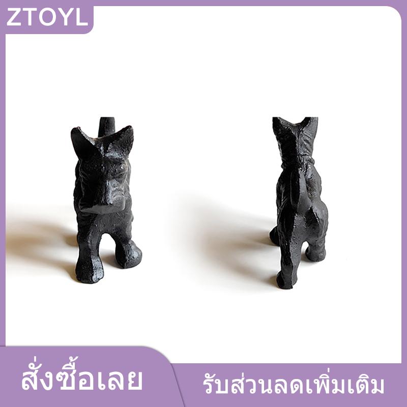 GUCHEN2 ตุ๊กตาสุนัขพันธุ์ชเนาเซอร์ทำจากเหล็กหล่อธีมอะนิเมะการตกแต่งห้องอเนกประสงค์กระดาษสำหรับเรียนเครื่องประดับในร่ม ราคา 138 บาท*ส่งฟรี