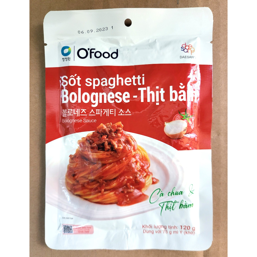 (HSD 23/10/2025) O’FOOD - gói THỊT BẰM 120g - SỐT MÌ Ý THỊT BẰM / DAESANG Blognese Spaghetti Sauce