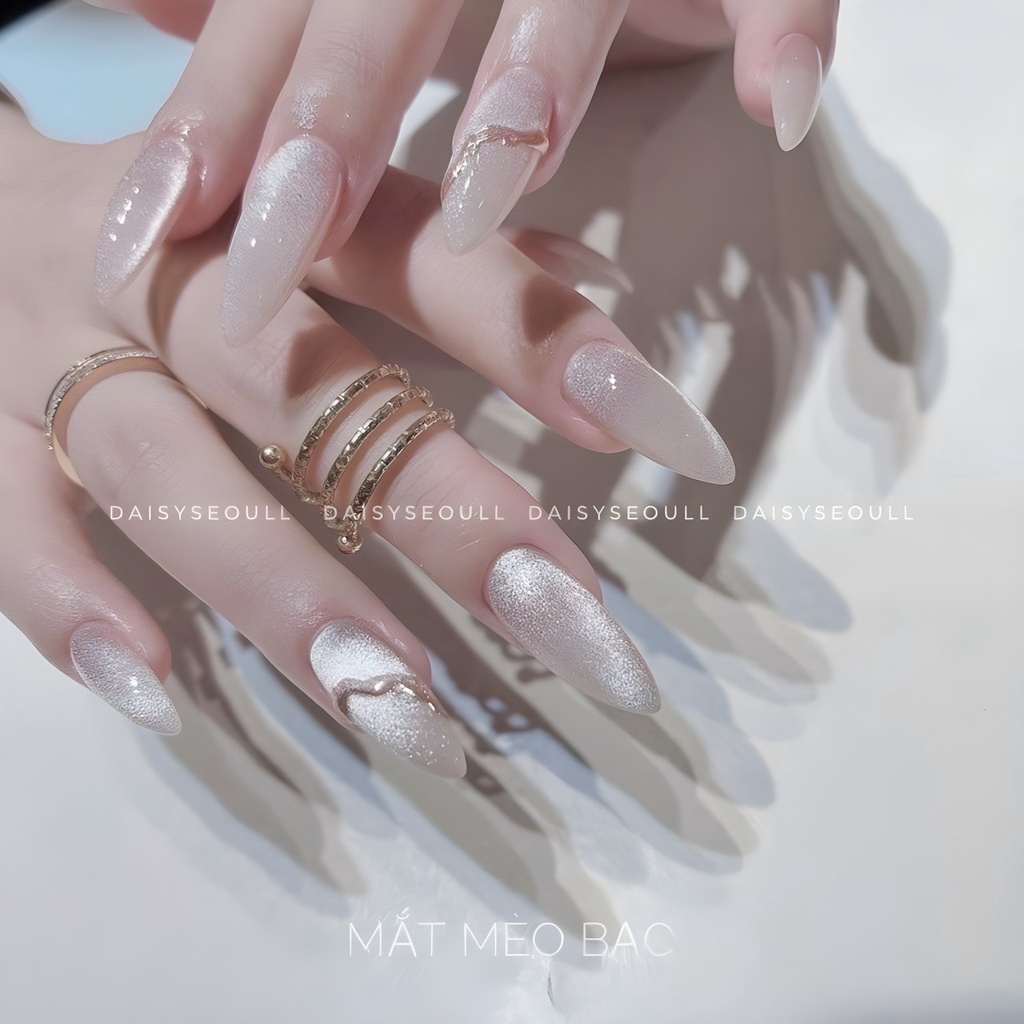 Nailsbox mắt mèo kim cương màu nude