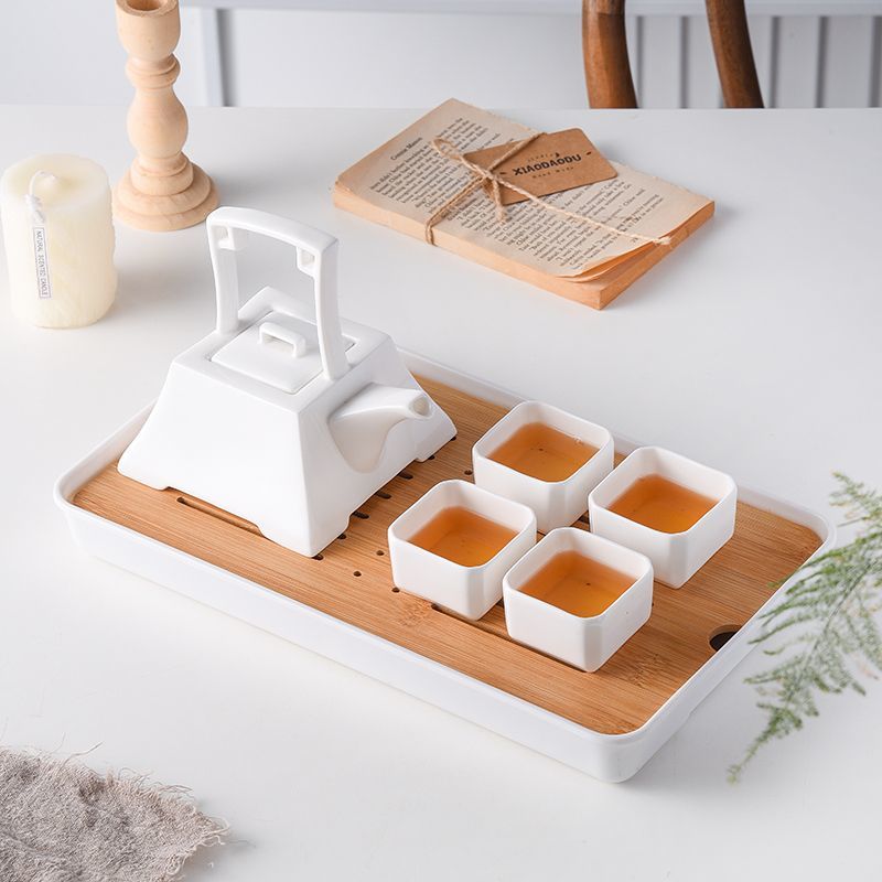 Dry brewing tea tray gift simple Chinese square ceramic tea set teapot modern high-end tea cup small set for home ราคา  745 บาท*ส่งฟรี