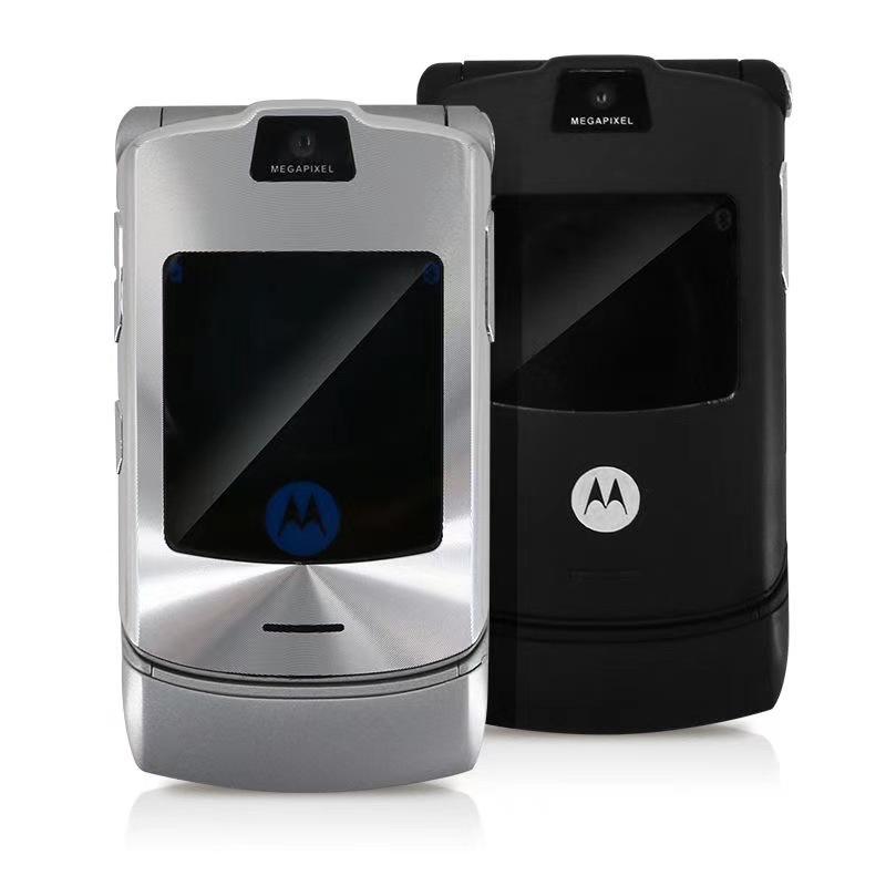 MOTOROLA RAZR V3 Unlocked Clamshell Bluetooth Mobile phone 2G GSM 850/900/1800/1900 ราคา 591 บาท*ส่งฟรี