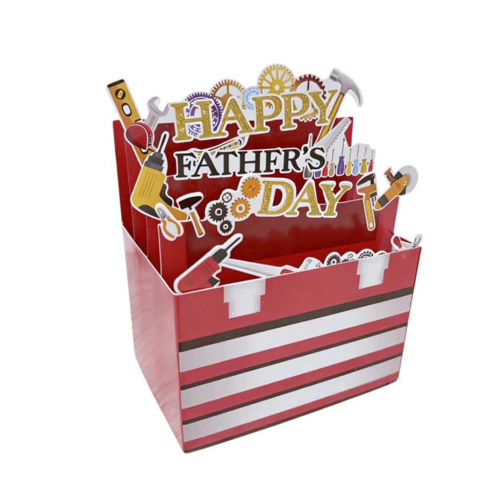 ANGCHI Blessing Postcard 3D Fathers Day Greeting Card Handmade Paper Craft Birthday Greeting Card Creative Surprise Message Card Birthday Party