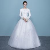 Elegant White Bridal Wedding Dress by 