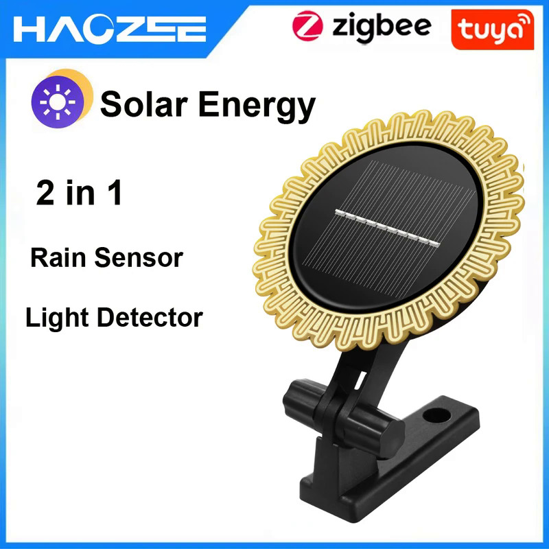 Tuya Thông Minh ZigBee Ánh Sáng Mặt Trời Mưa Cảm Biến Năng Lượng Mặt Trời Sạc Thời Gian Thực Nước Mưa Detector Cuộc Sống Thông Minh Ứng Dụng Điều Khiển Cho