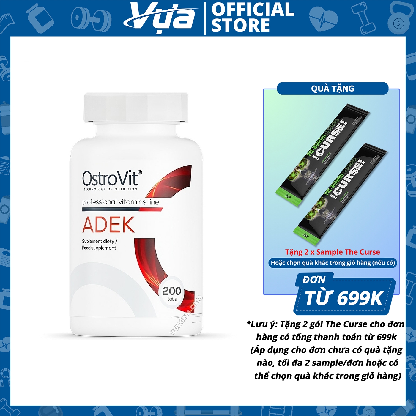 Viên uống ostrovit - adek - bổ sung vitamin a, d, e, k hỗ trợ sức khỏe chính hãng