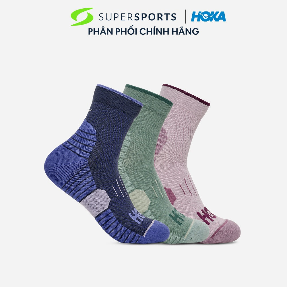 Vớ Thể Thao HOKA Quarter Run (3 Đôi) - Nhiều Màu - 1173952-VYR