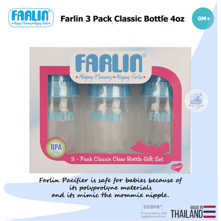 Farlin 3pack Bottle 4oz Blue