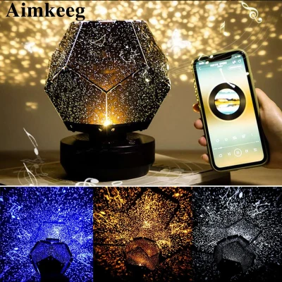 3D Starry Sky Night Light Projector LED Romantic Starry Lamp Galaxy Cosmic Projection for Children Gift Home Party Decoration