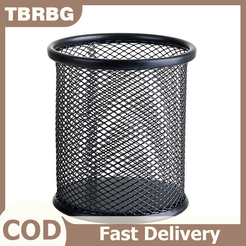 TBRBG Sắt giữ bút rỗng Máy tính để bàn lưu trữ xô sinh viên văn phòng phẩm đa chức năng văn phòng màu đen tròn vuông giữ bút