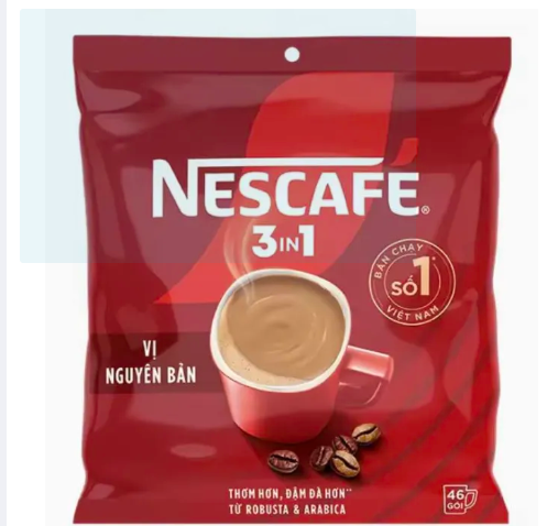 Cà phê sữa Nescafe rang xay 3in1 bịch 46 gói Tặng thêm 2 góiDate New 2024