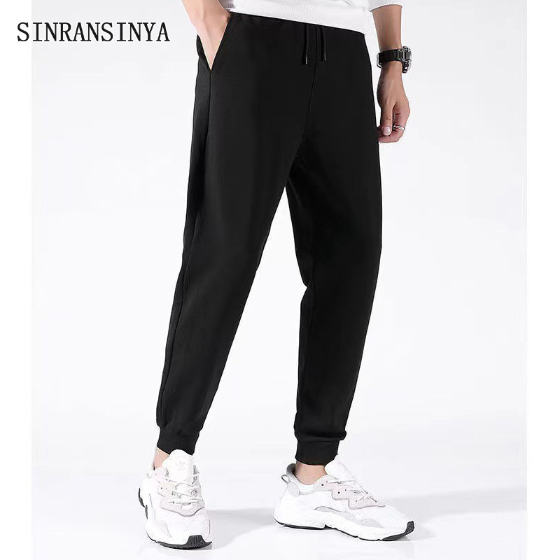 SINRANSINYA丨Plush thick pants men's corset slacks, new large size youth zipper trousers, sweatpants ราคา 170 บาท*ส่งฟรี